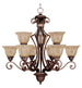 Maxim Symphony 9-Light Chandelier Model: 11245SAOI