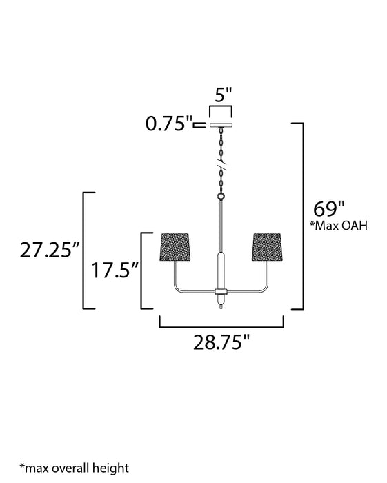 Maxim Bozeman 5-Light Chandelier Model: 11865OFNWD