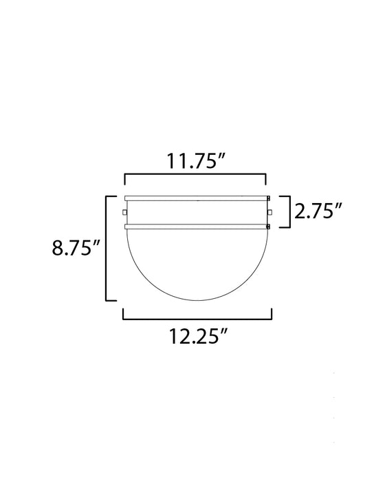 Maxim Duke 1-Light Flush Mount Model: 12419SWSNSBR