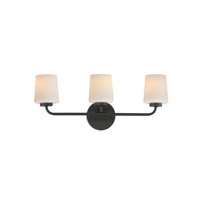 Maxim Durham 3-Light Bath Vanity Model: 12693WTBK