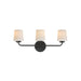 Maxim Durham 3-Light Bath Vanity Model: 12693WTBK
