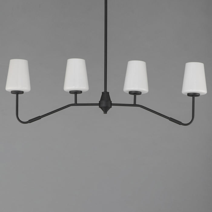 Maxim Durham 4-Light Linear Chandelier Model: 12697WTBK