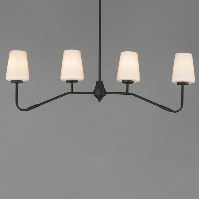 Maxim Durham 4-Light Linear Chandelier Model: 12697WTBK