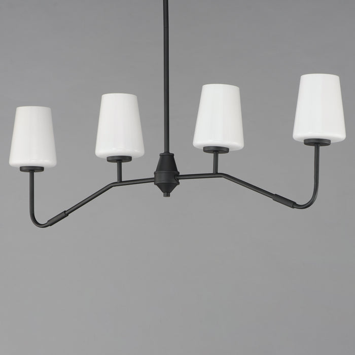 Maxim Durham 4-Light Linear Chandelier Model: 12697WTBK