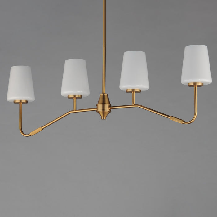 Maxim Durham 4-Light Linear Chandelier Model: 12697WTNAB