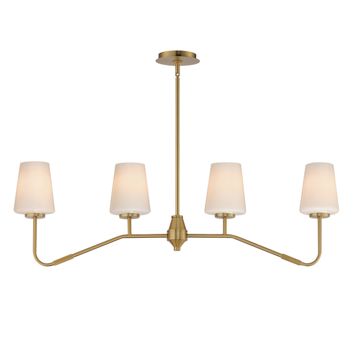 Maxim Durham 4-Light Linear Chandelier Model: 12697WTNAB