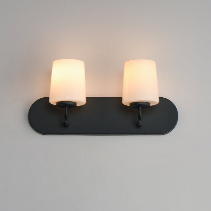 Maxim Durham 2-Light Strip Bath Vanity Model: 12892WTBK