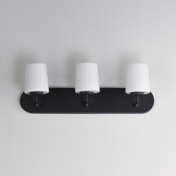 Maxim Durham 3-Light Strip Bath Vanity Model: 12893WTBK