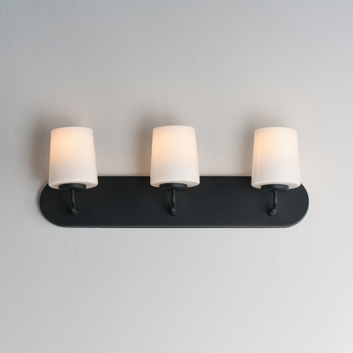 Maxim Durham 3-Light Strip Bath Vanity Model: 12893WTBK