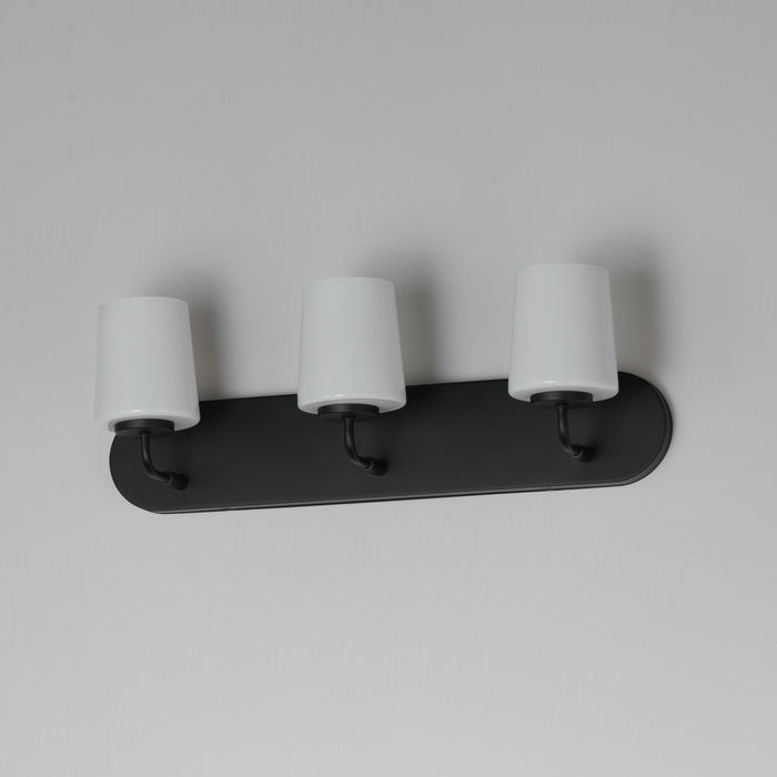 Maxim Durham 3-Light Strip Bath Vanity Model: 12893WTBK