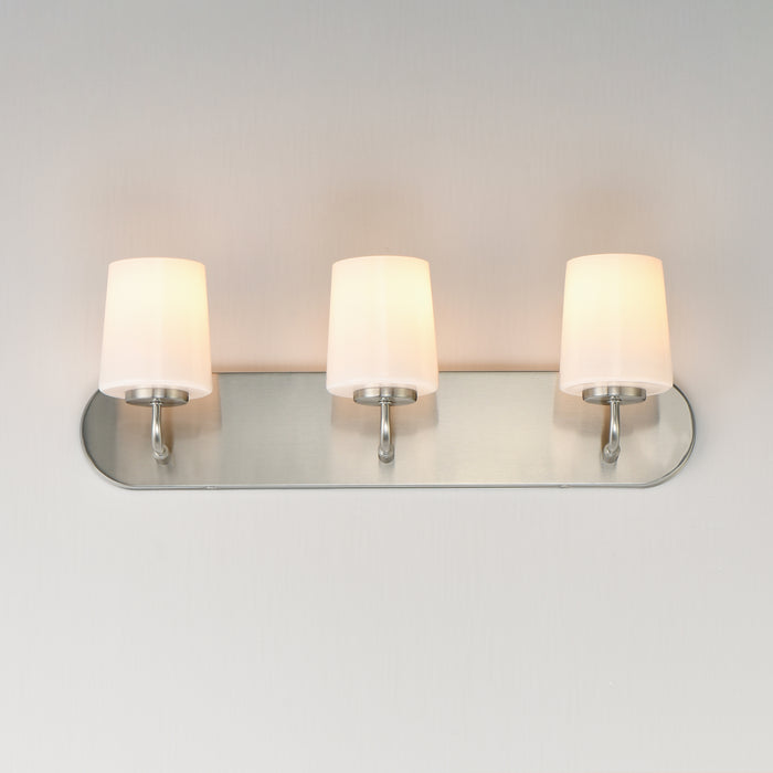 Maxim Durham 3-Light Strip Bath Vanity Model: 12893WTSN