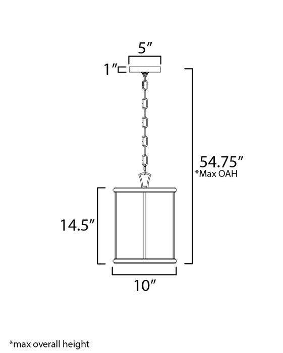 Maxim Cane 1-Light Pendant Model: 14471NABK