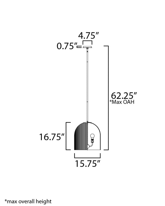 Maxim Dune 4-Light Pendant Model: 15123CRBK
