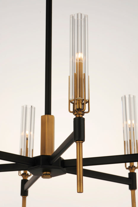 Maxim Flambeau 8-Light LED Chandelier Model: 16128CLBKAB