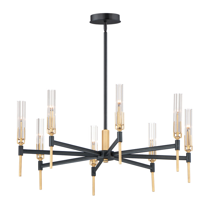 Maxim Flambeau 8-Light LED Chandelier Model: 16128CLBKAB