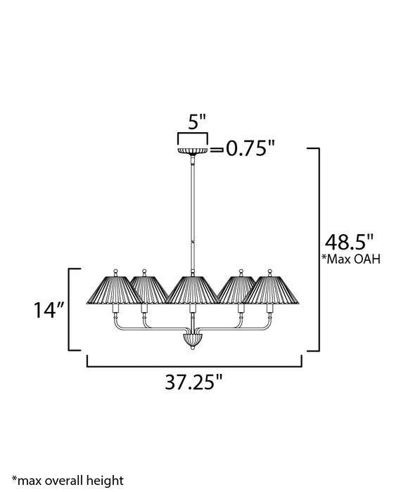 Maxim Kismet 5-Light Chandelier Model: 18315SWGL
