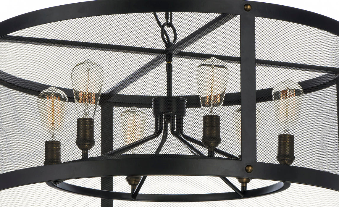 Maxim Palladium 6-Light Chandelier Model: 20114BKNAB