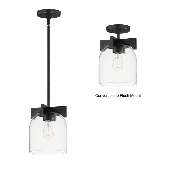 Maxim Scoop 1-Light Pendant/Flush Mount Model: 21230CLBK