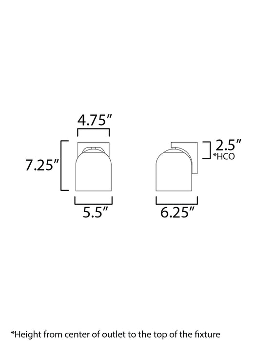 Maxim Scoop 1-Light Bath Vanity Model: 21231MRBK