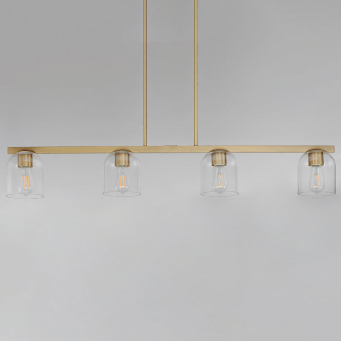 Maxim Scoop 4-Light Linear Pendant Model: 21236CLNAB