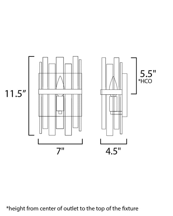 Maxim Warren 1-Light Wall Sconce Model: 21839AGDBZ