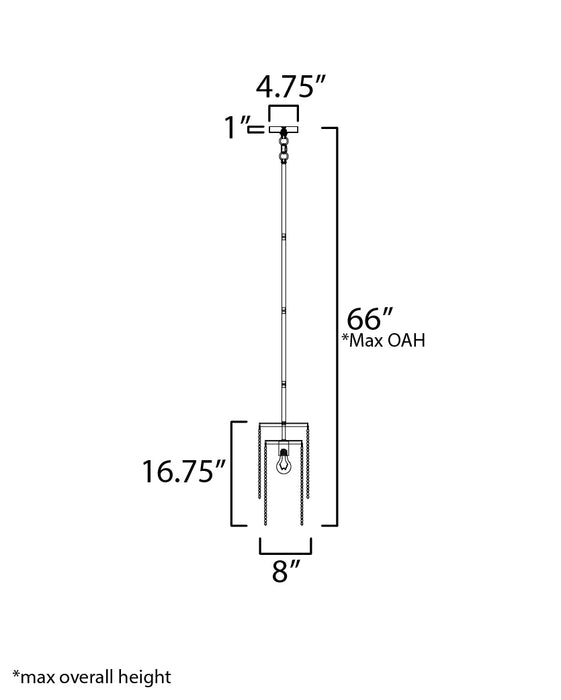 Maxim Fontaine 1-Light Pendant Model: 22461WWDGS