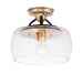 Maxim Goblet 1-Light Semi Flush Mount Model: 26129CLBZAB