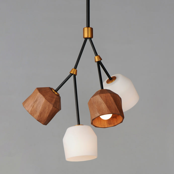 Maxim Akimbo 4-Light Pendant W LED Bulbs Model: 28274DBZAB