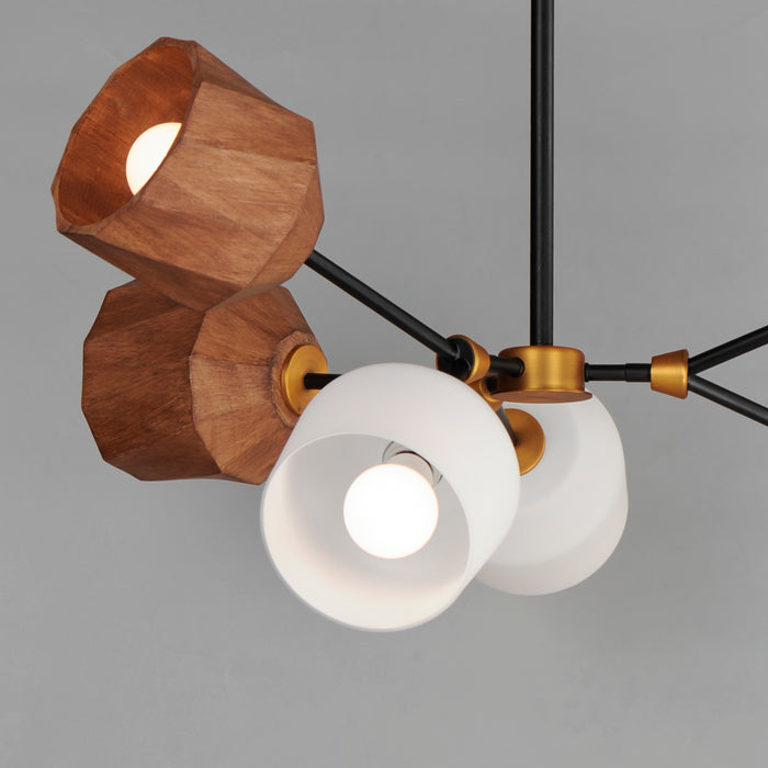 Maxim Akimbo 6-Light Pendant W LED Bulbs Model: 28276DBZAB