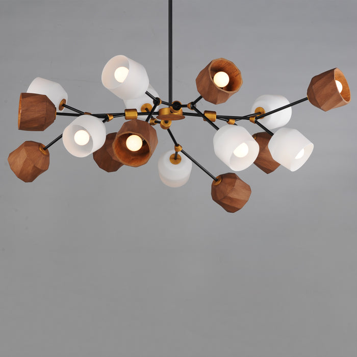 Maxim Akimbo 16-Light Pendant w LED Bulbs Model: 28279DBZAB
