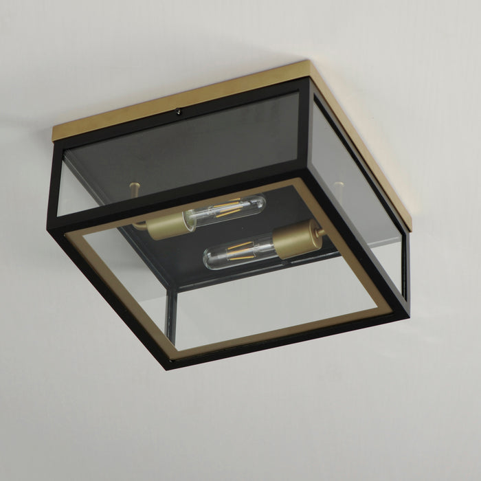 Maxim Neoclass 2-Light Outdoor Flush Mount Model: 30059CLBKGLD