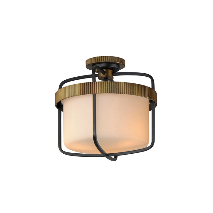 Maxim Ruffles 3-Light Semi Flush Mount Model: 32650SWBKAB