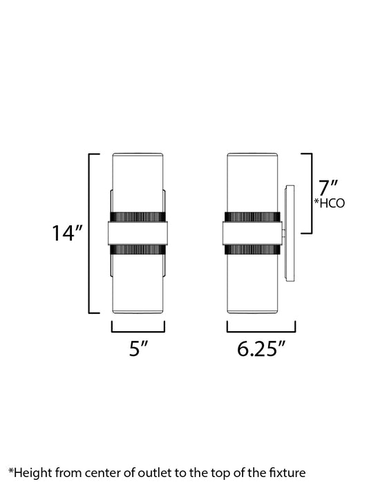 Maxim Ruffles 2-Light Bath Vanity Model: 32651SWBKAB