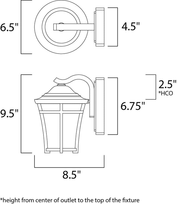 Maxim Balboa DC 1-Light Mini Outdoor Wall Model: 3802LACO