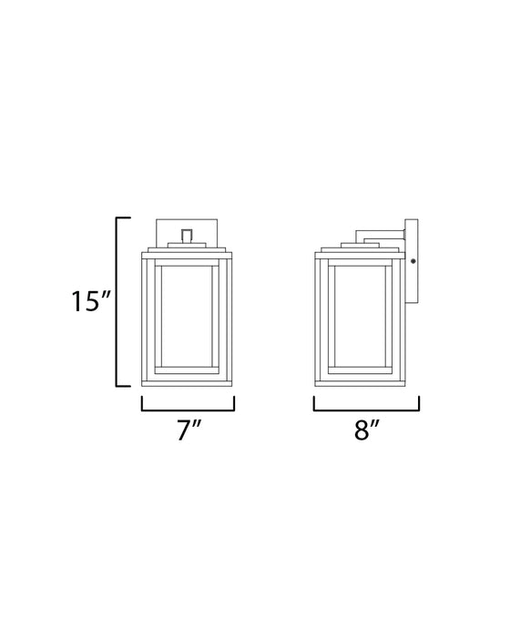Maxim Cabana VX 1-Light Medium Outdoor Sconce Model: 40663CDBK