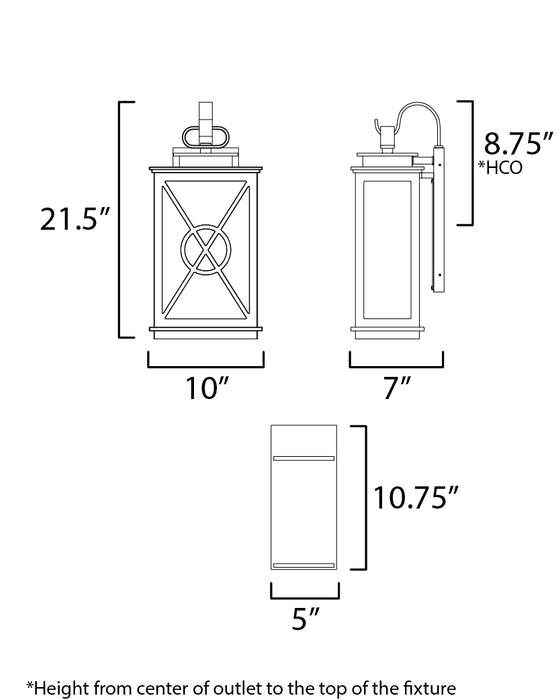 Maxim Yorktown VX 2-Light Outdoor Wall Sconce Model: 40806CLACPBK