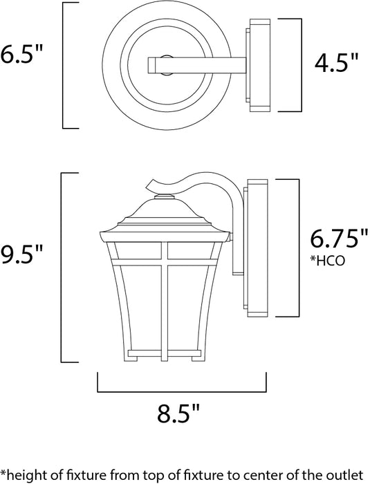 Maxim Balboa DC LED 1-Light Mini Outdoor Wall Model: 55502LACO