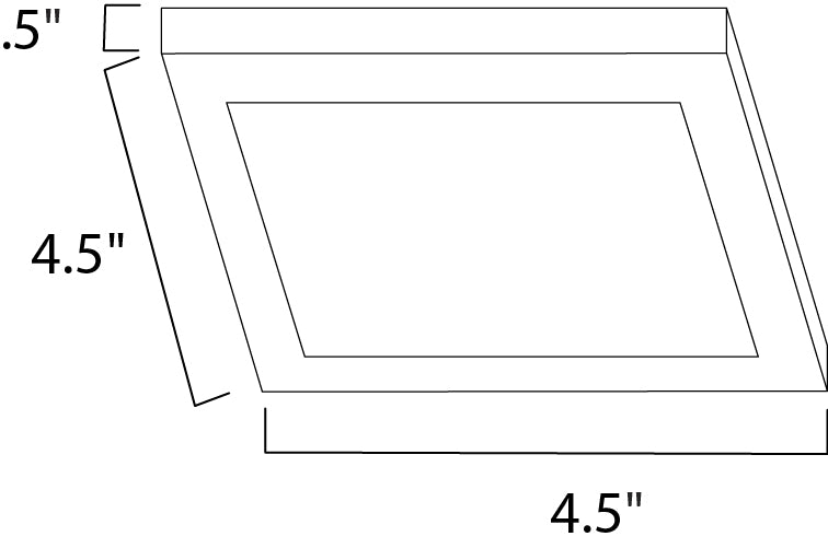 Maxim Wafer 4.5 SQ LED Surface Mount 3000K Model: 57720WTWT