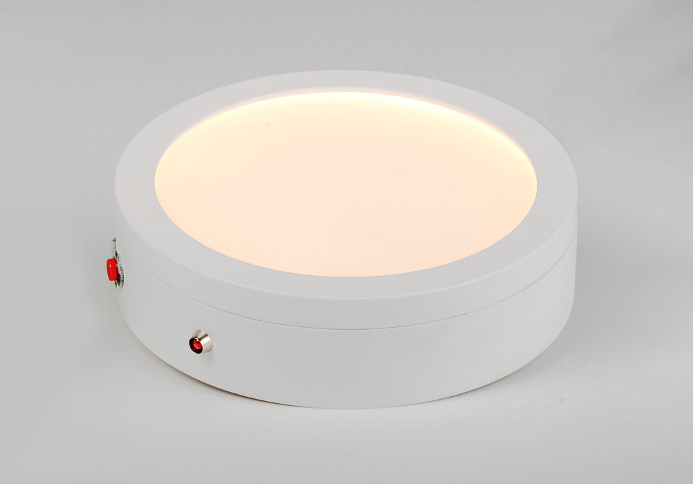 Maxim Wafer 7 RD LED Surface Mt 3000K w/Emergency Bk Up Model: 57784WTWT
