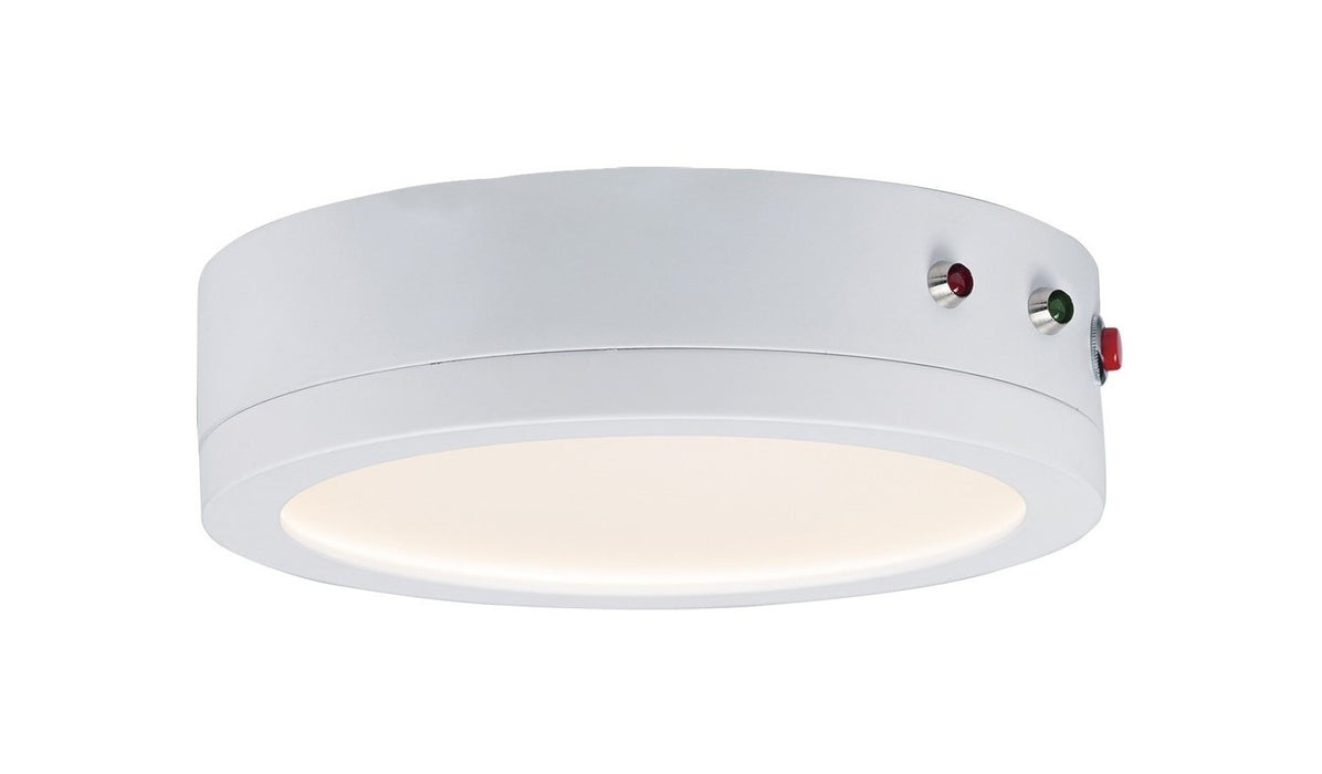 Maxim Wafer 7 RD LED Surface Mt 3000K w/Emergency Bk Up Model: 57784WTWT