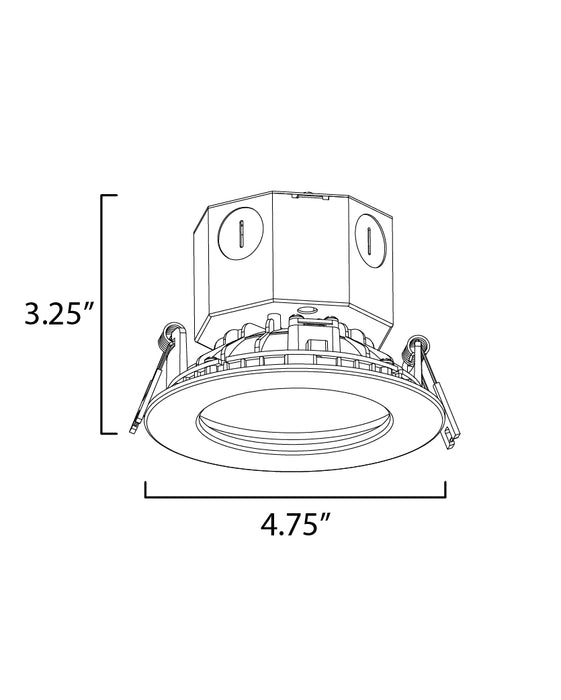Maxim Cove 4 LED Recessed Downlight 3000K Model: 57792WTWT