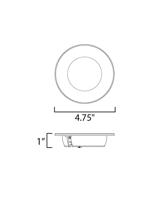Maxim Snug 4 LED Recessed DownLight CCT Select Model: 87655WTWT