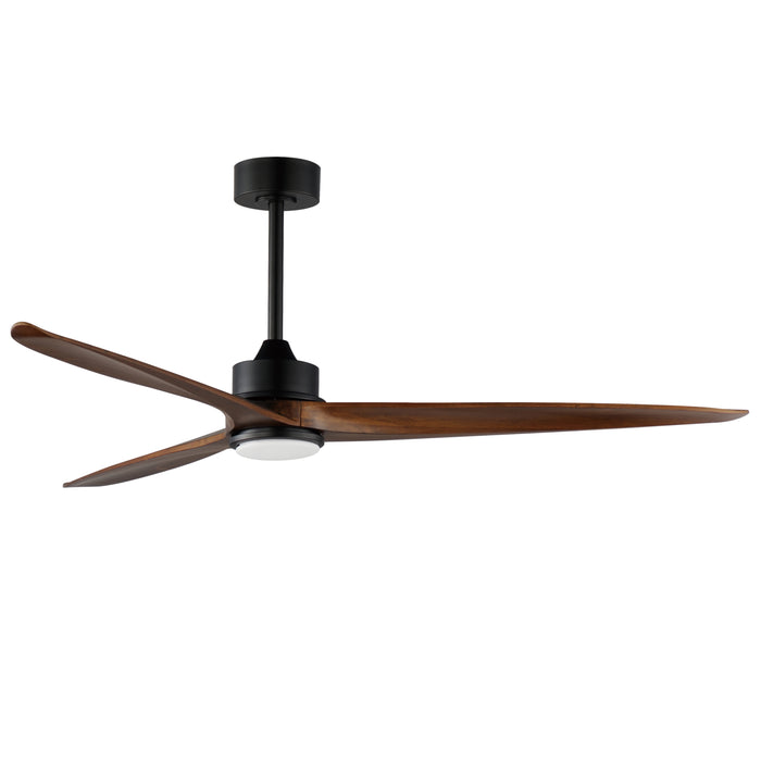 Maxim Woodwind 80 Solid Wood Blade Fan W LED Light Kit Model: 88834BK