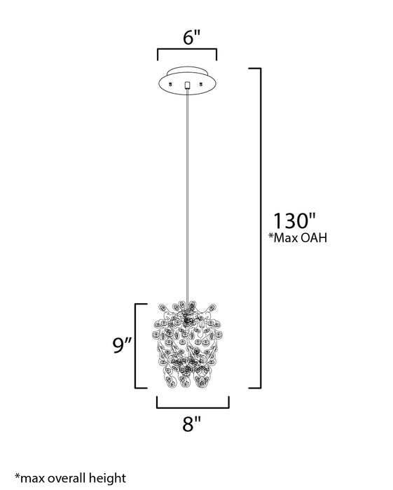 Maxim Comet 1-Light LED Mini Pendant Model: 94200BCPC