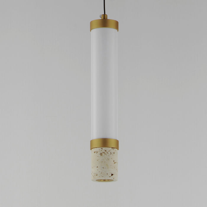 ET2 Travertine 1-Light LED Pendant Model: E11051-01TVGLD
