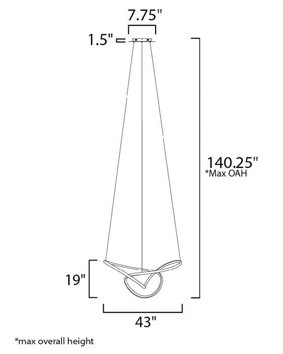 ET2 Perpetual 46 LED Pendant Model: E20456-BC