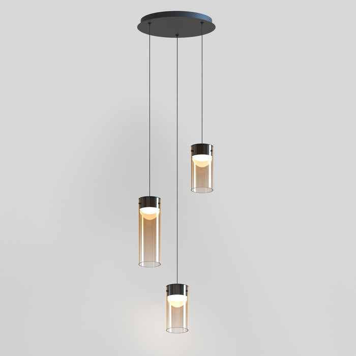ET2 Highball Amber 3-Light LED Pendant Model: E21183-05GM