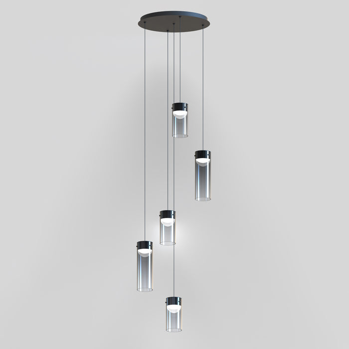 ET2 Highball Smoke 5-Light LED Pendant Model: E21185-142GM