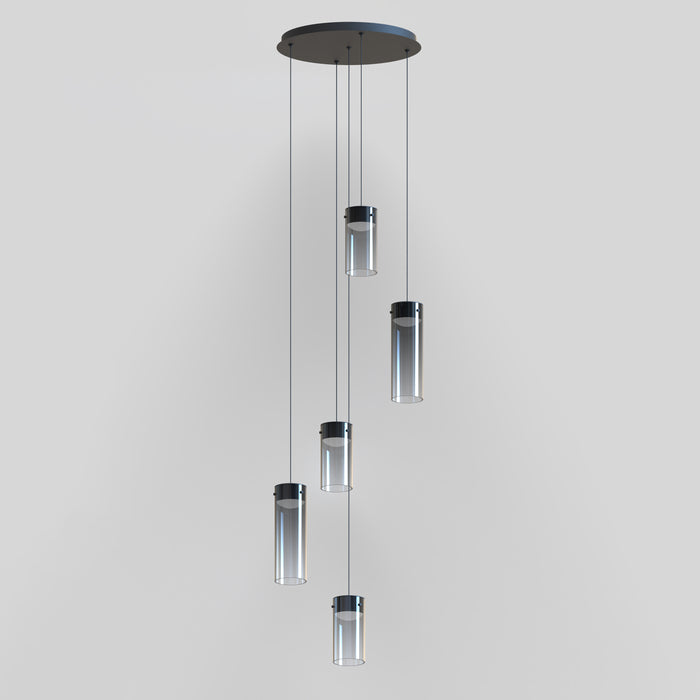 ET2 Highball Smoke 5-Light LED Pendant Model: E21185-142GM