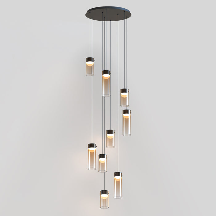ET2 Highball Amber 9-Light LED Pendant Model: E21189-05GM